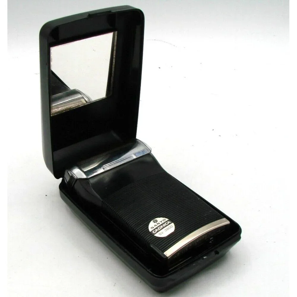 NEW Vintage Sanyo Cadnica SV-3800 Electric Shaver Rechargeable Black Case Works